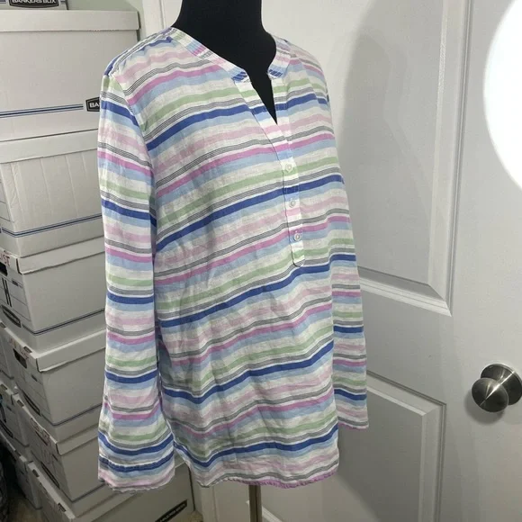 Talbots Striped Long Sleeve Shirt Size XL CB-114 - Picture 6 of 7